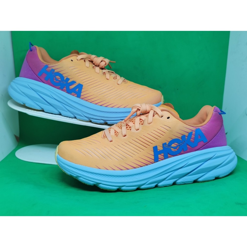 Hoka One One Rincon 3 Womens Size 7 B Lace Up Running Sneakers Mock Orange Shoes